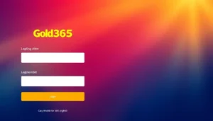 Screenshot of the gold365 login page showing secure login fields and welcoming interface for users to access betting services.