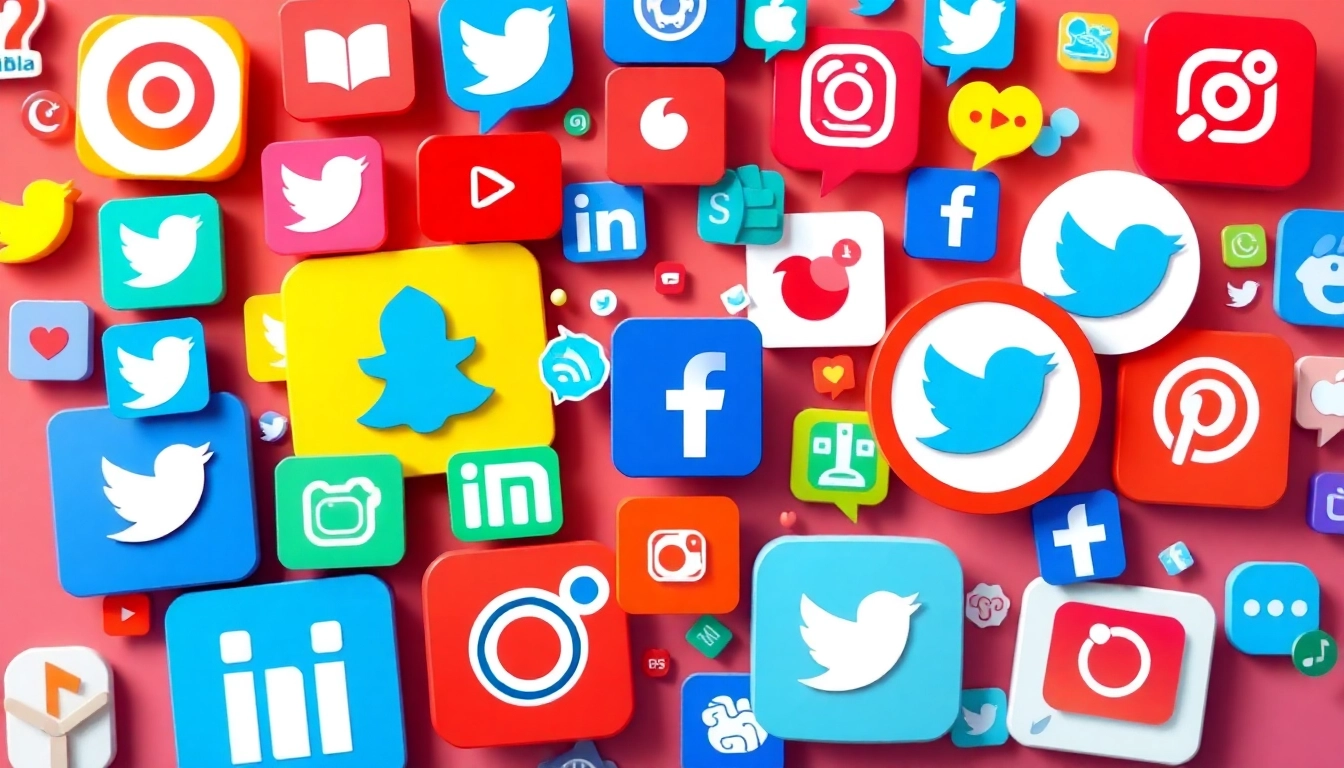 Latest Social Network Updates visual showing social media icons and user interactions for engagement